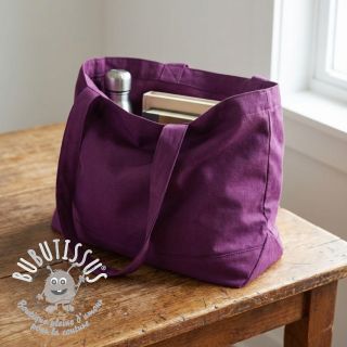 Tissu Popeline de coton dark purple