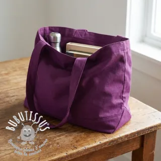 Tissu Popeline de coton dark purple