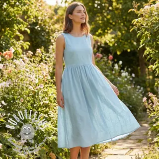 Tissu Popeline de coton light blue