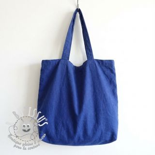 Tissu Popeline de coton dark cobalt