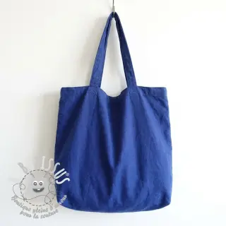 Tissu Popeline de coton dark cobalt