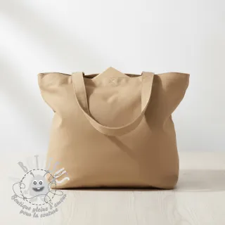 Tissu Popeline de coton taupe