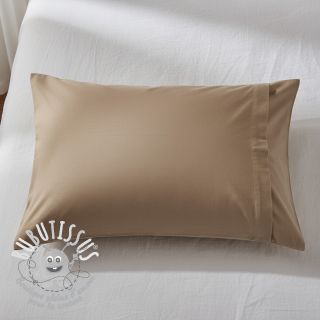 Tissu Popeline de coton taupe