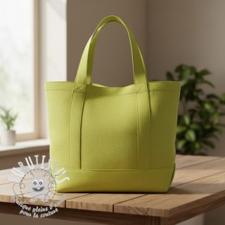 Tissu Popeline de coton old lime