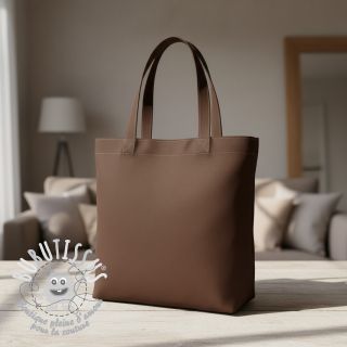 Tissu Popeline de coton dark brown