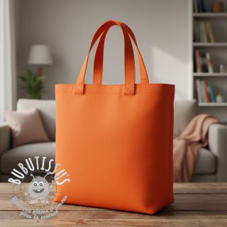 Tissu Popeline de coton flame orange