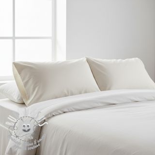 Tissu Popeline de coton ecru