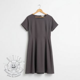 Tissu Popeline de coton dark grey