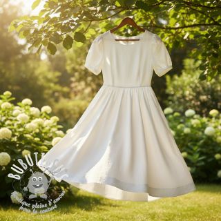 Tissu Popeline de coton optical white