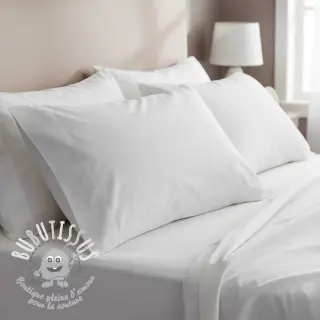 Tissu Popeline de coton optical white