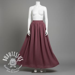 Tissu coton SLUB WASHED mauve