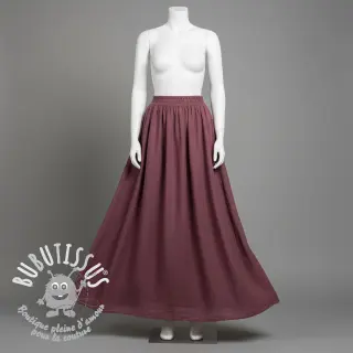 Tissu coton SLUB WASHED mauve