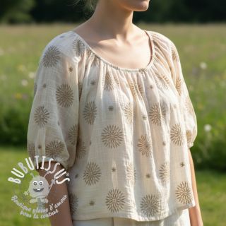 Tissu coton EMBROIDERY Sofia design A