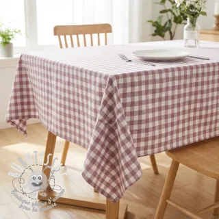 Tissu coton Check mauve