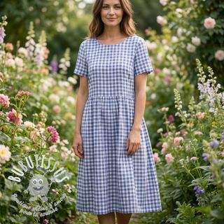 Tissu coton Check lavender