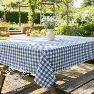 Tissu coton Check blue