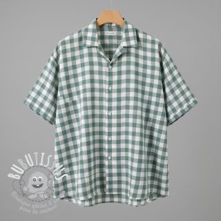 Tissu coton Check teal