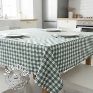 Tissu coton Check teal