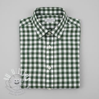 Tissu coton Check dark green