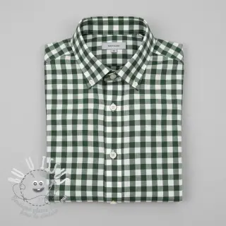 Tissu coton Check dark green