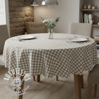 Tissu coton Check sand