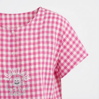 Tissu coton Check fuchsia