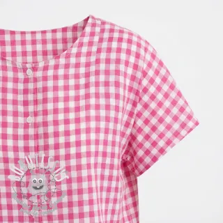 Tissu coton Check fuchsia