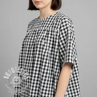 Tissu coton Check black