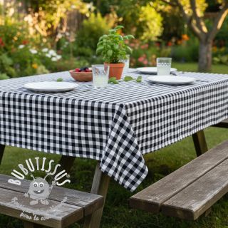 Tissu coton Check black