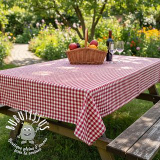 Tissu coton Check red