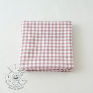 Tissu coton FLANNEL Check light pink