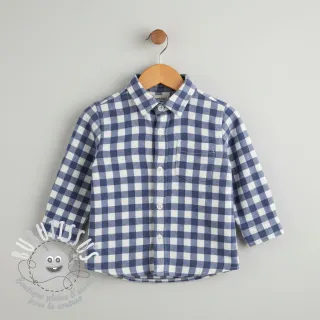 Tissu coton FLANNEL Check blue