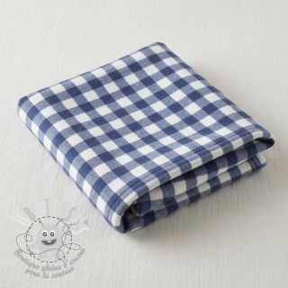 Tissu coton FLANNEL Check blue