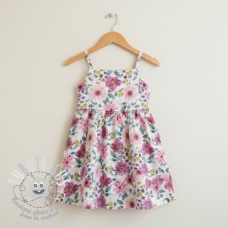 Tissu coton Flower Sonja mauve digital print