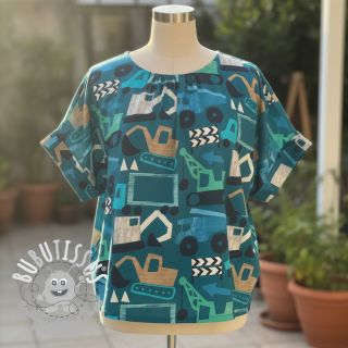 Tissu coton Vehicles petrol digital print