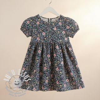 Tissu coton Flowers Tara navy design B digital print