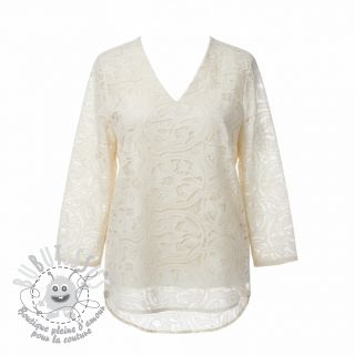 Tissu coton EMBROIDERY Blanchette design A