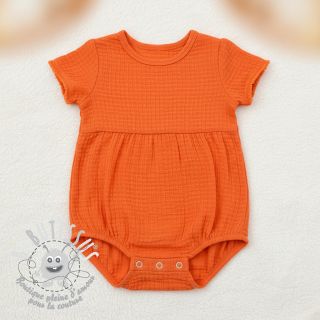 Tissu coton STRETCH Baby orange