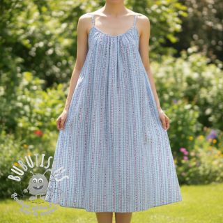 Tissu coton JACQUARD Hearts light blue