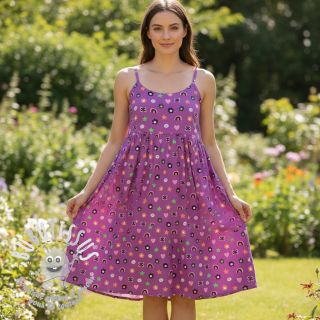 Tissu coton Love mauve