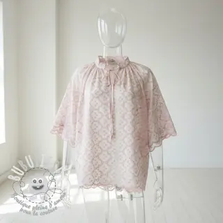 Tissu coton EMBROIDERY Lilian rose