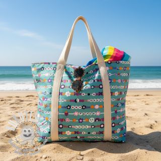 Tissu coton Love dream light petrol