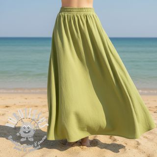 Tissu coton WASHED old lime