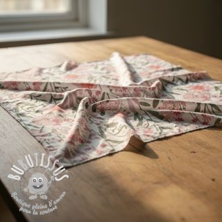 Tissu coton Meadow white digital print