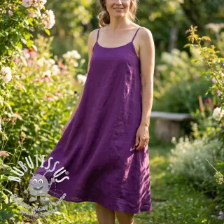 Tissu coton Lin purple