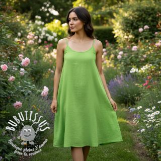 Tissu coton Lin lime