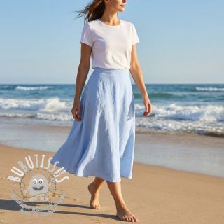 Tissu coton Lin light blue