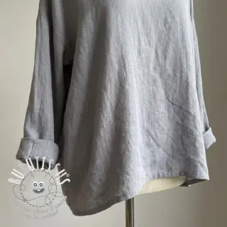 Tissu coton Lin grey