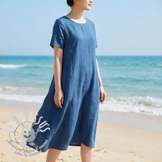 Tissu coton Lin jeans