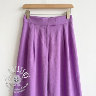 Tissu coton Lin dark lilac